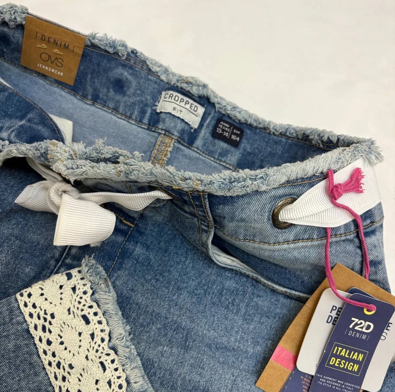 شلوار جین معمولی (regular fit) دخترانه او وی اس مدل bambina