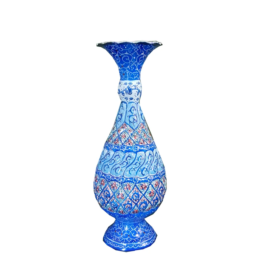 گلدان مس اله دادی مدل میناکاری