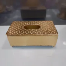 جای دستمال کاغذی مدل آلومینیومی طرح لوزی