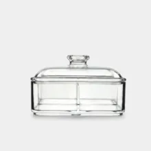 جعبه پذیرایی اکریلیک شفاف چهارخانه کد 1354A درجه 1