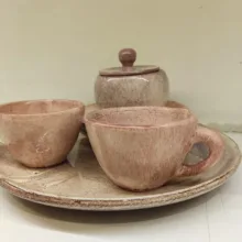 سرویس چای خوری مدل سرامیکی مجموعه 6 عددی کد 99