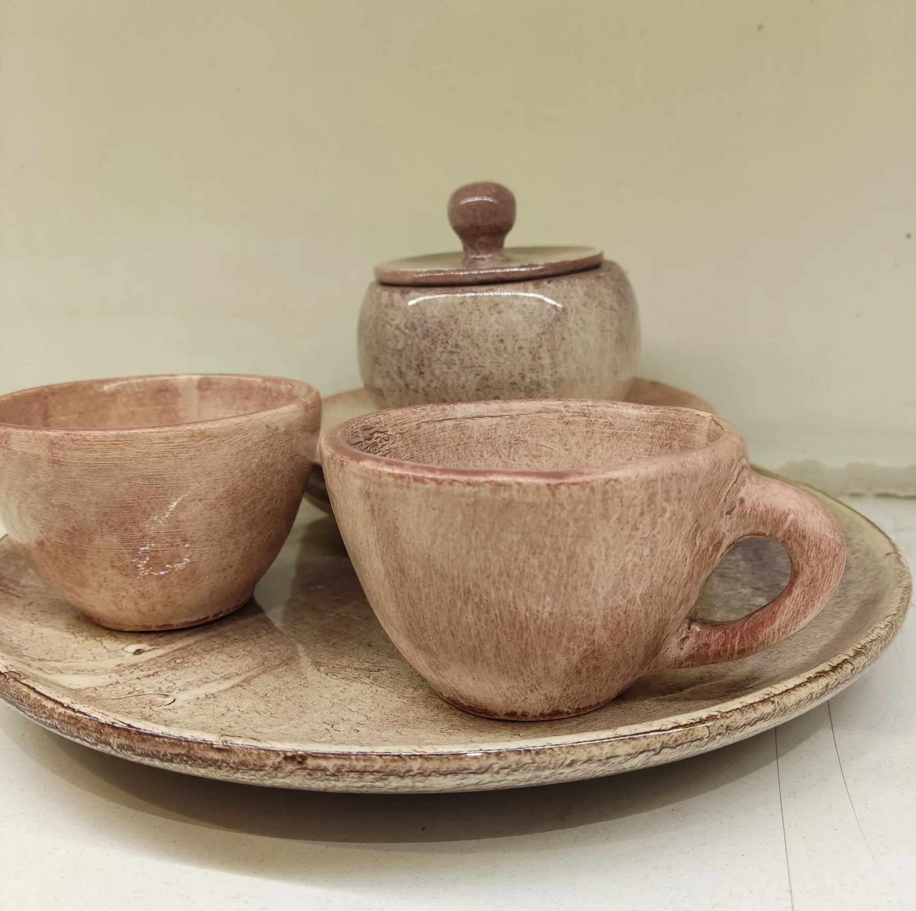 سرویس چای خوری مدل سرامیکی مجموعه 6 عددی کد 99