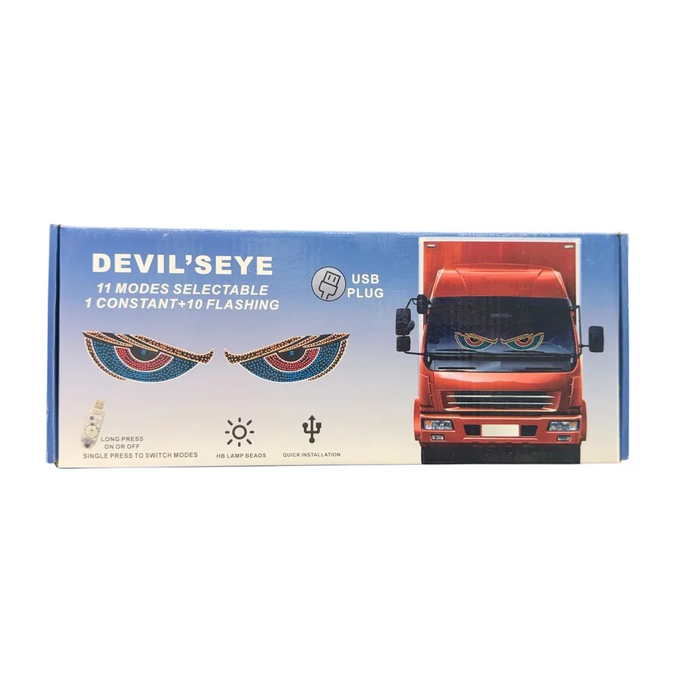 چراغ تزیینی پشت شیشه خودرو مدل چشم کد DEVILSEYE بسته دو عددی