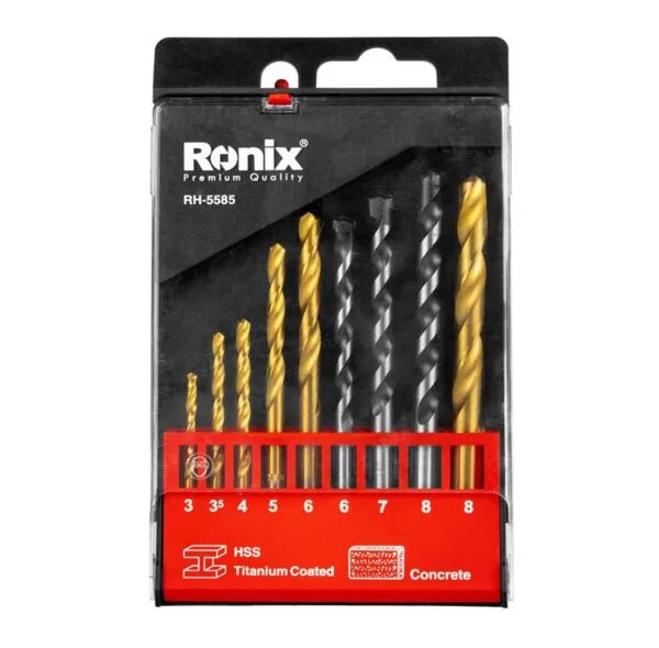 مجموعه 9 عددی مته رونیکس مدل RON-5585