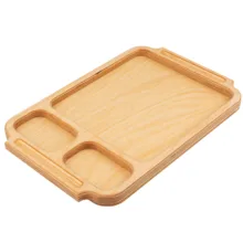 سینی دسته دار مدل چوبی طرح جاشکلاتی دار سایز ۲۴×۳۶ سانتیمتر