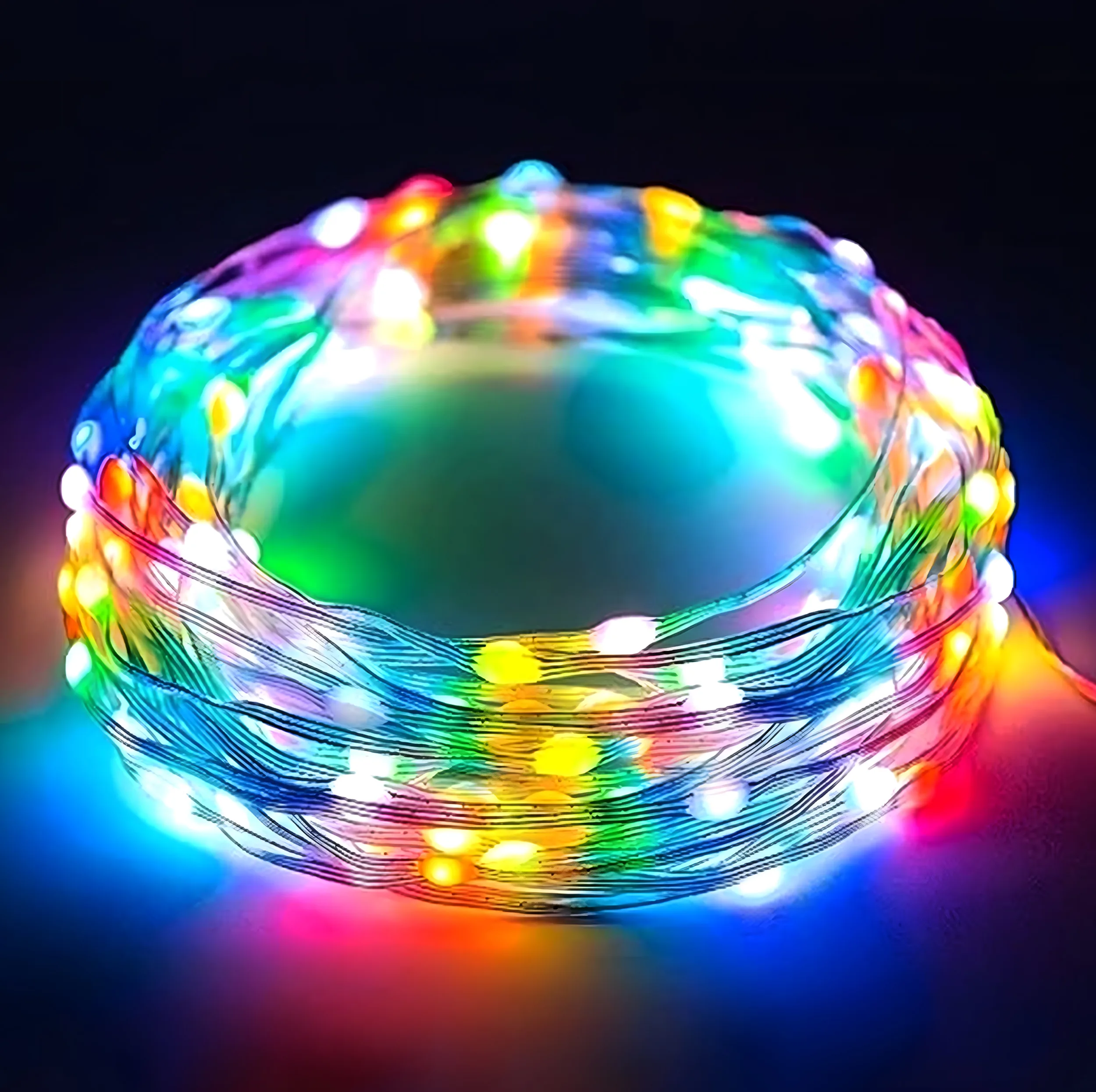 ریسه ال ای دی مدل فول کالر هوشمند بلوتوثی کد RGB IC usb 5v طول 5 متر