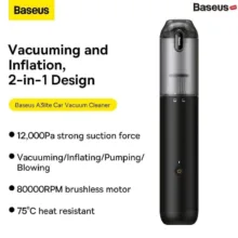 جارو شارژی خودرو بیسوس مدل A3 Lite 100W Black