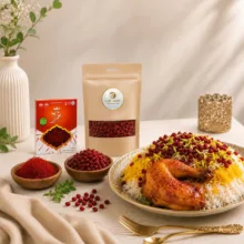 زعفران سوپر نگین و زرشک پفکی اعتماد خوب - 500 گرم بسته 2 عددی