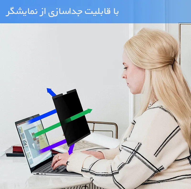 محافظ صفحه نمایش حریم شخصی راک اسپیس مدل MAGNETIC مناسب برای مک بوک های 16.2 اینچی