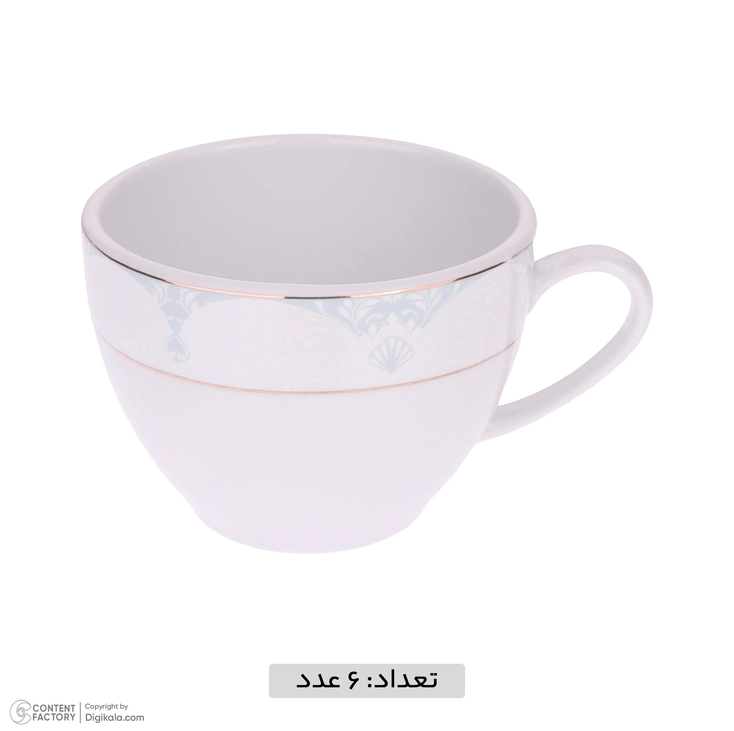 سرویس چای خوری 12 پارچه چینی مقصود طرح مونالیزا مدل دانمارکی ورژن 2