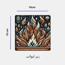 ست ماگ به همراه زیر لیوانی و پد ماوس مدل آتش کد 360