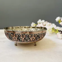 آجیل خوری مسی مدل قلم زنی کد ZH444.3