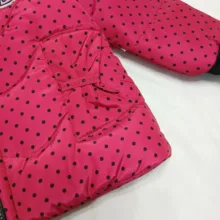 کاپشن دخترانه مدل خال خالی پاپیون