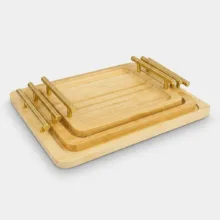 سینی مدل GoldHandle-Bamboo سه عددی