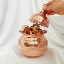 آجیل خوری مسی مدل لاله کد ZH283.2