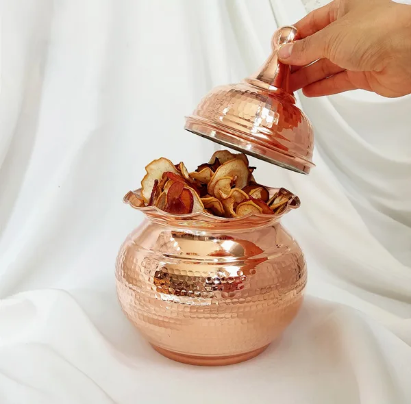 آجیل خوری مسی مدل لاله کد ZH283.2