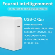 آداپتور برق 96 وات مدل type-c مناسب برای مک بوک پرو