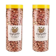 بادام زمینی ارگانیک طعم خونه – 800 گرم بسته 2 عددی