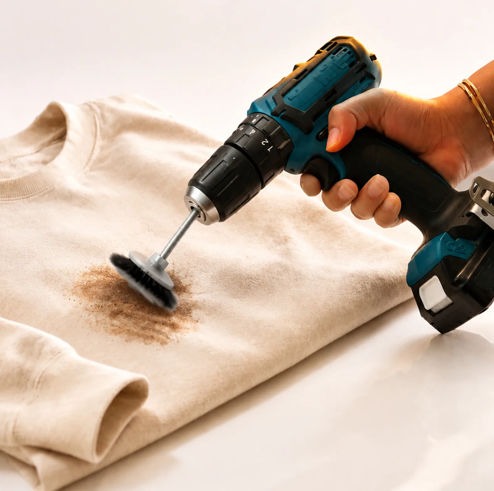 فرچه سر دریلی چانگ کینگ مدل چوبی کد C1 سایز 60 میلیمتر