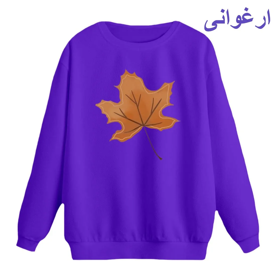 سویشرت زنانه مدل برگ پاییز کد p1