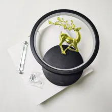 چراغ دیوارکوب اوپتیما مدل غزال شاخدار 111-7 طرح گرد