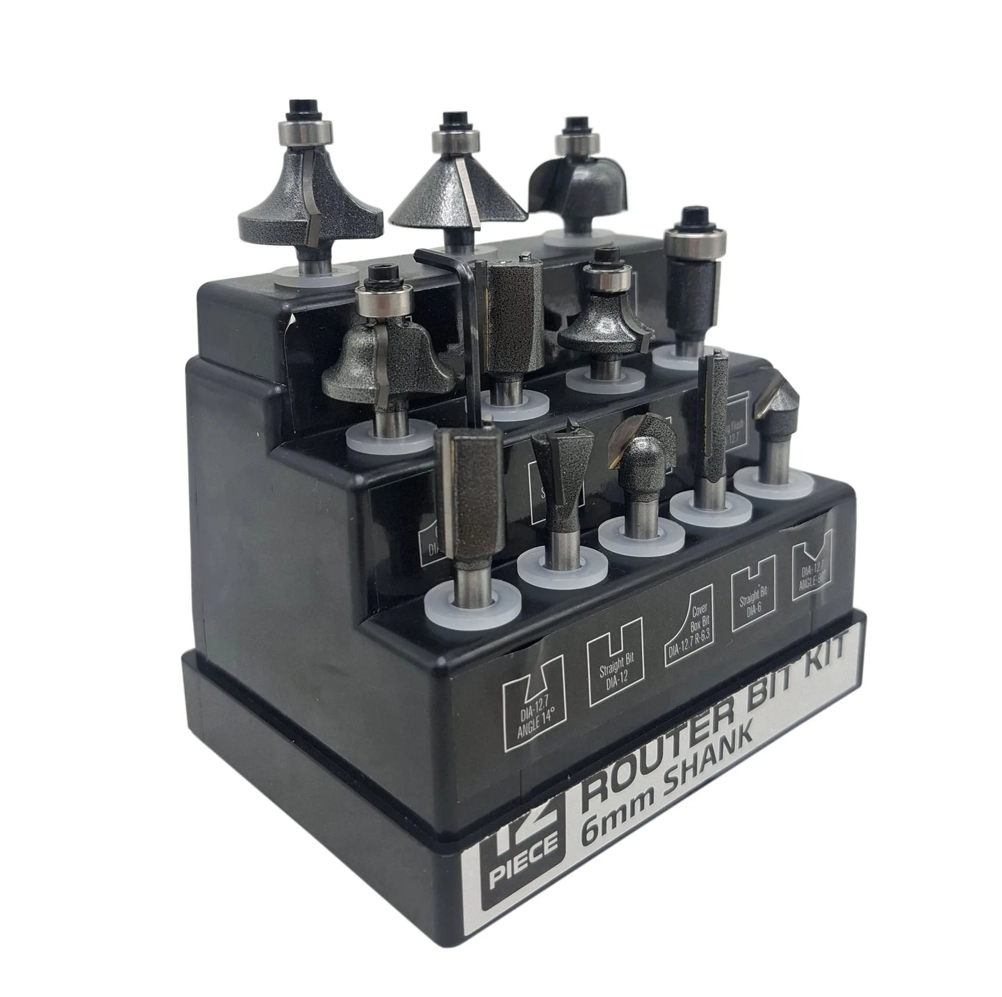 تیغ اوور فرز صنعتی پلاتینیوم مدل YP-SHEFT6MM مجموعه 12 عددی