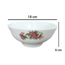 کاسه مرجان طرح گل سرخ مجموعه 6 عددی