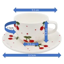 سرویس قهوه خوری ۶ پارچه مناسب برای 2 نفره مدل زرین کد 2435P6xalb