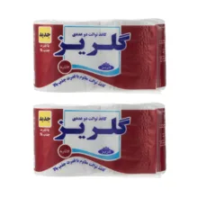دستمال توالت گلریز مدل رولی 2 بسته 2 عددی