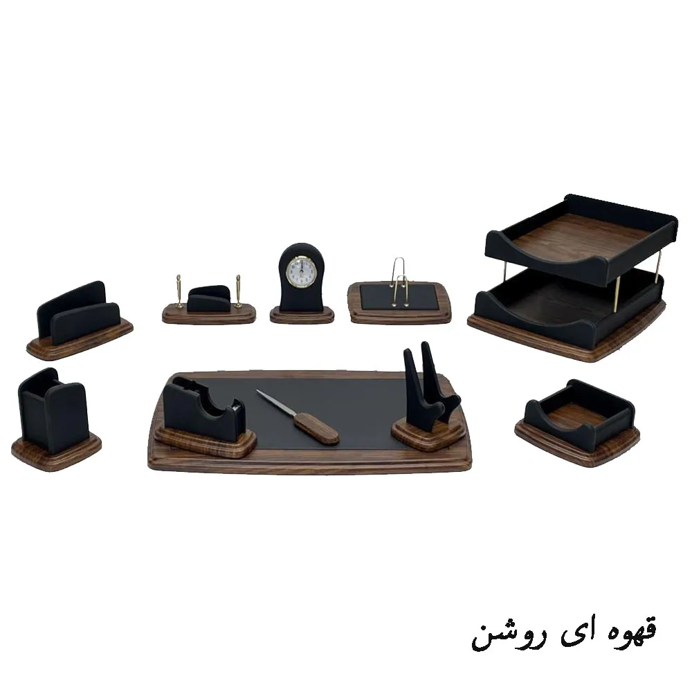 ست لوازم اداری رومیزی مدل 8012 مجموعه 12 عددی