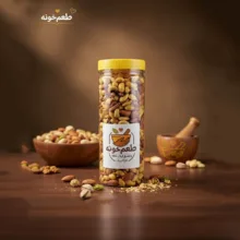 آجیل چهار مغز شور ارگانیک تبریز طعم خونه - 800 گرم بسته 2 عددی