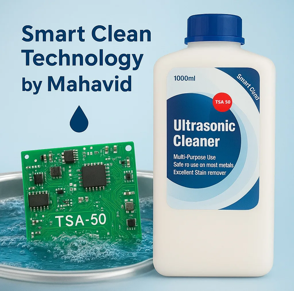 محلول آلتراسونیک مهاوید مدل TSA-50 حجم 1000 میلی لیتر