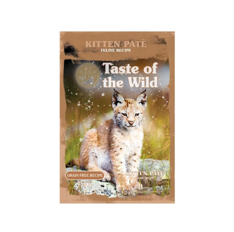 پوچ بچه گربه تیست آف د وایلد مدل Feline Recipe Kitten Pate طعم مرغ بسته 4 عددی