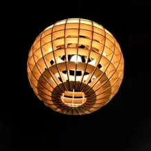 لوستر مدل چراغ آویز چوبی کد L24