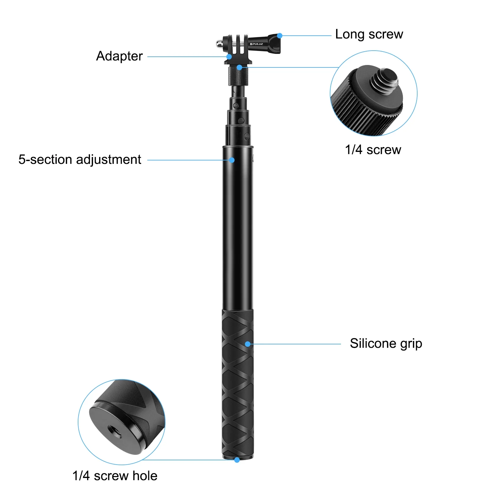 مونوپاد پلوز مدل Metal Selfie Stick 3M