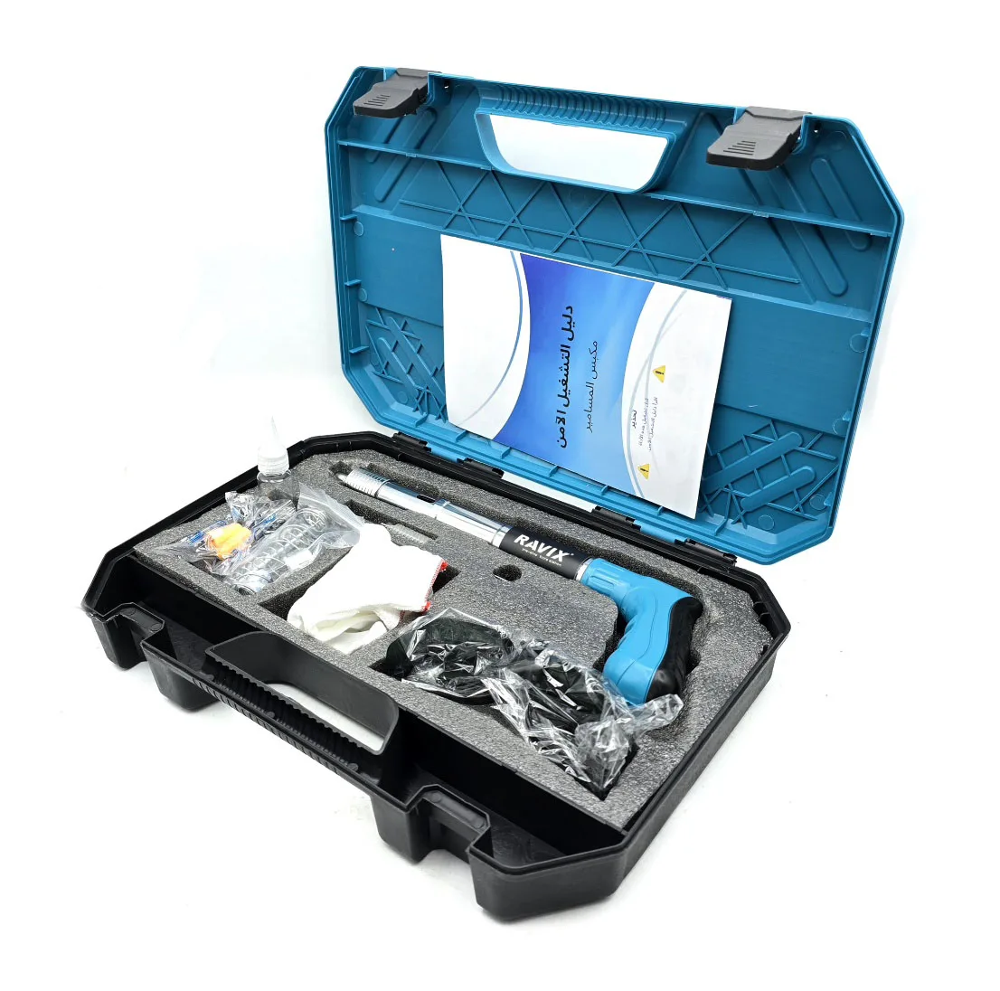 میخکوب دستی راویکس مدل ONE-STOP-TOOLS-STATION سایز 45 سانتی متر مجموعه 30 عددی