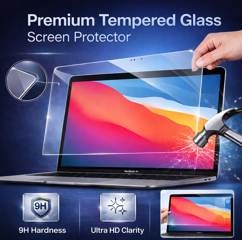 محافظ صفحه نمایش شیشه ای بادیگارد مدل TabG مناسب برای لپ تاپ اپل MacBook Air 13.3 inch M1 / MacBook Pro 13.3 inch M1 M2