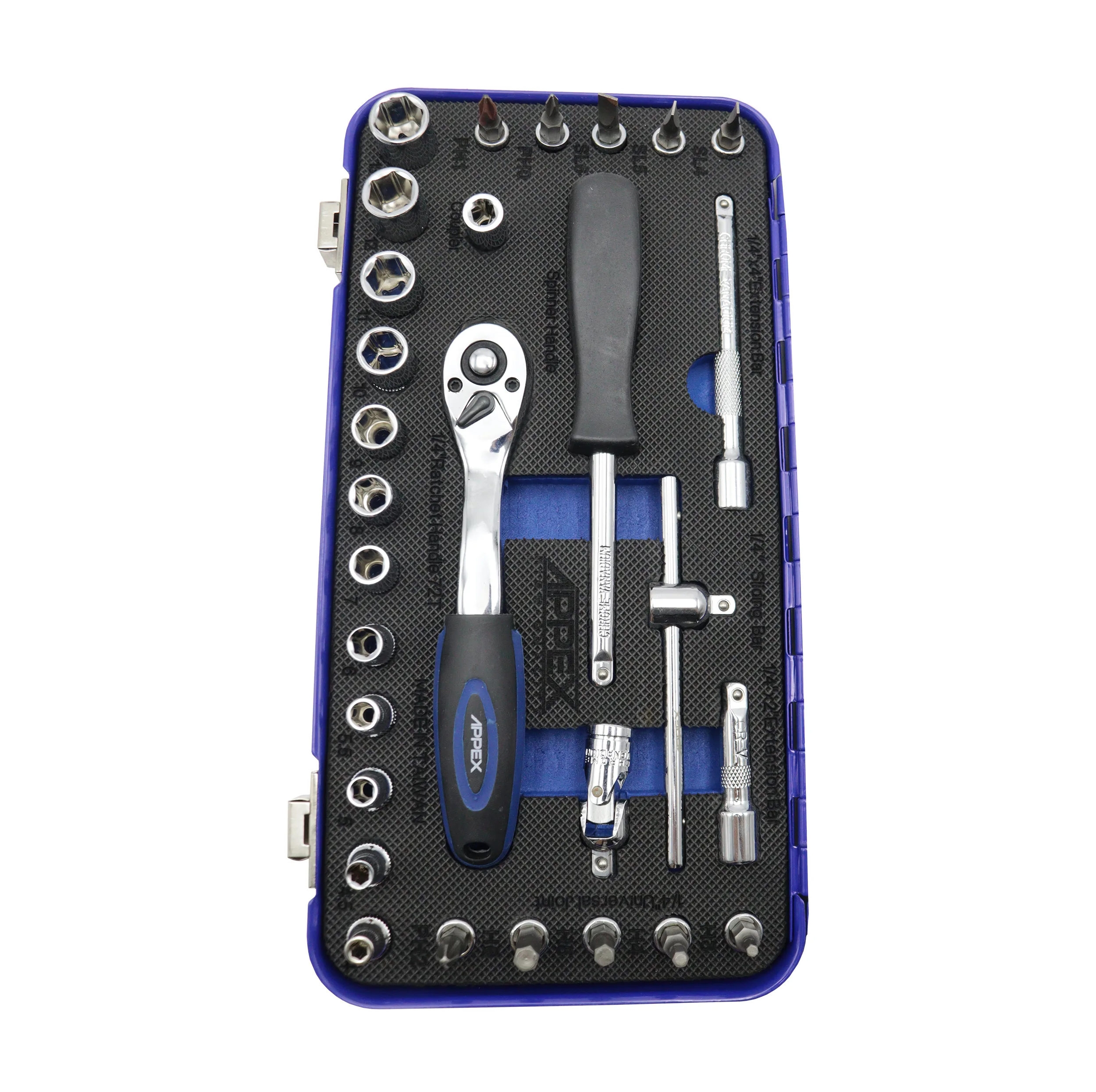 آچار بکس اپکس مدل YP-1/4DRIVE-APX-1530 مجموعه 30 عددی