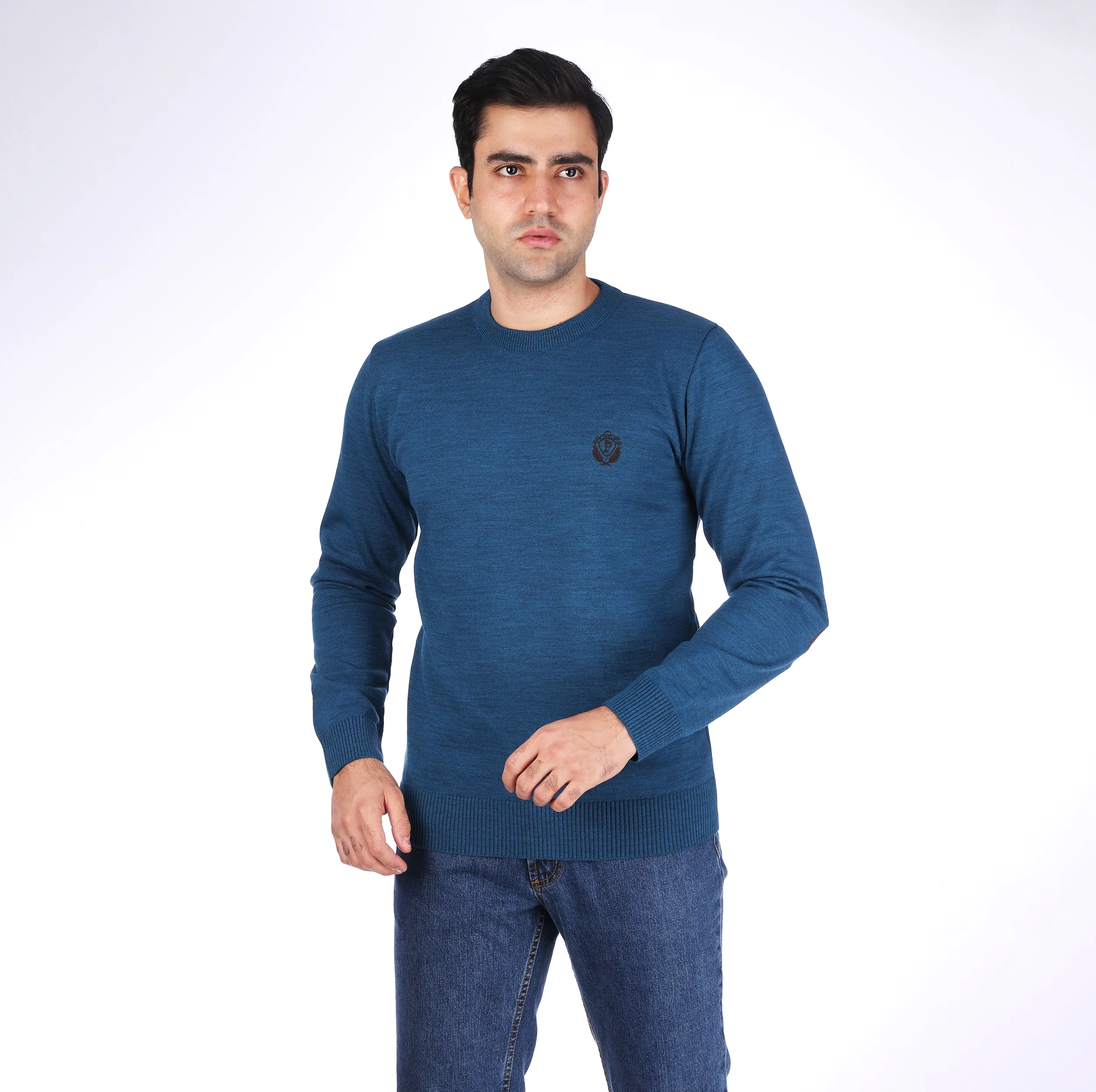 پلیور مردانه تریکو پاییزان مدل PR700 ملانژ