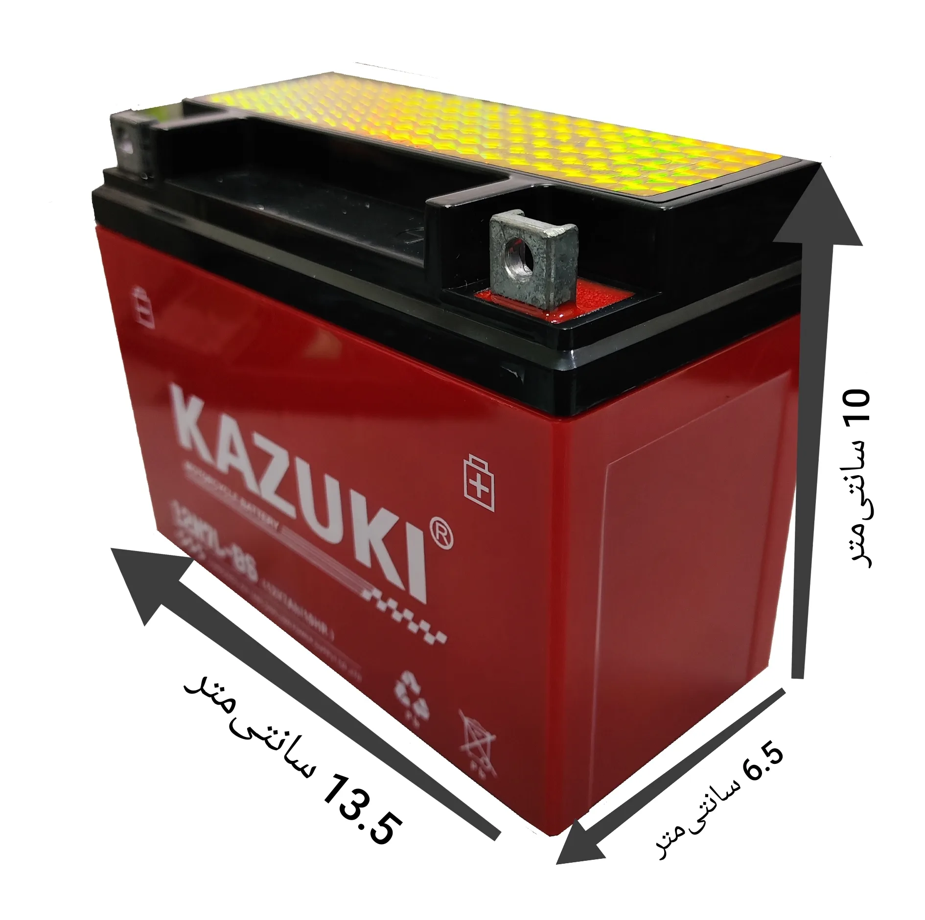 باتری موتورسیکلت 12 ولت 7 آمپر کازوکی مدل 12v7lbs