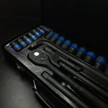 آچار و سری بکس فشار قوی ام ال جی تولز مدل AQZ-7319 سایز 1/2 اینچ مجموعه 24 عددی