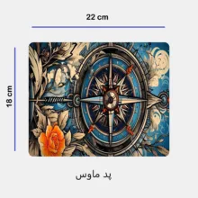 ست ماگ سرامیکی به همراه زیرلیوانی و پد ماوس مدل قطب نما کد 311