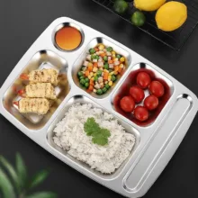 ظرف سرو غذا مدل چند خانه بسته 3 عددی