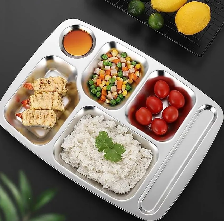 ظرف سرو غذا مدل چند خانه بسته 3 عددی