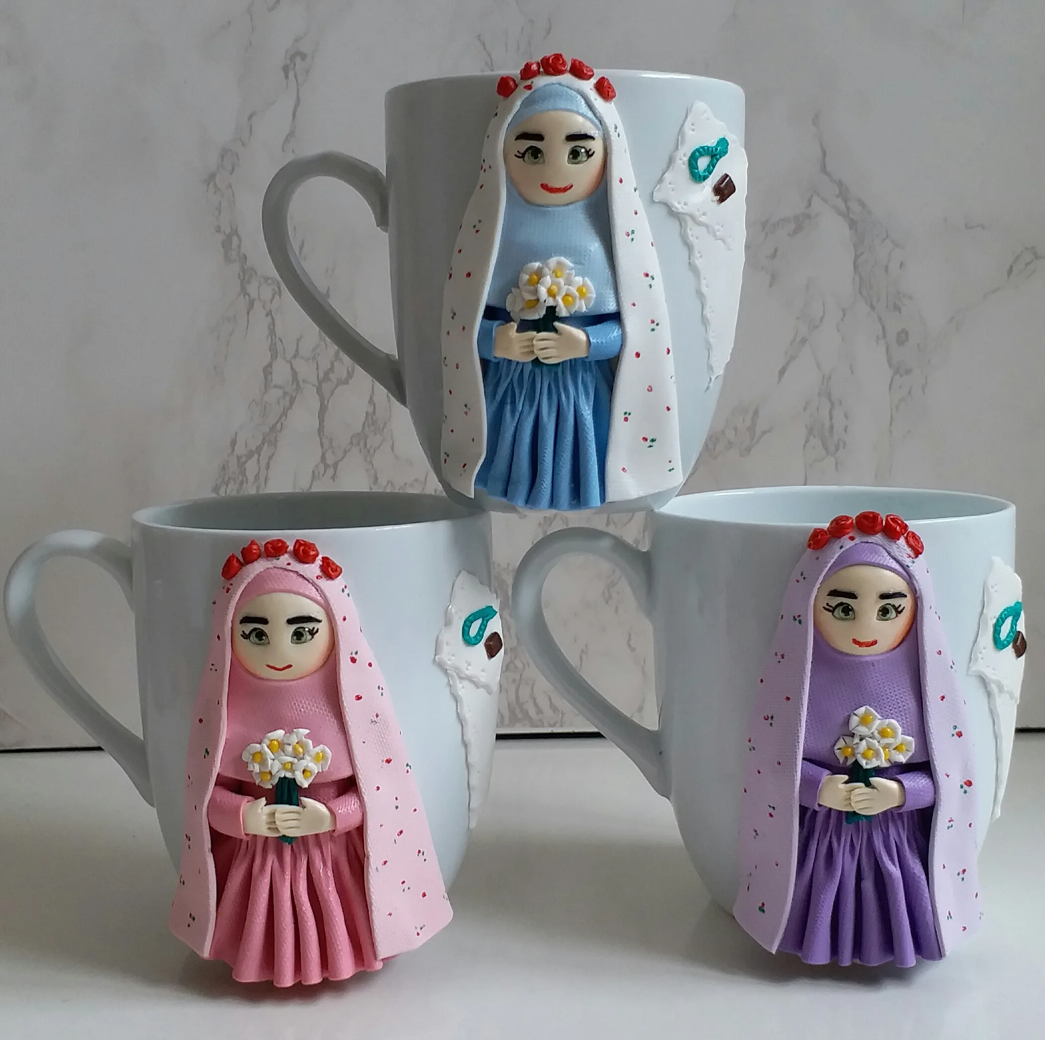 ماگ سرامیکی مدل جشن تکلیف کد L824 مجموعه 3 عددی