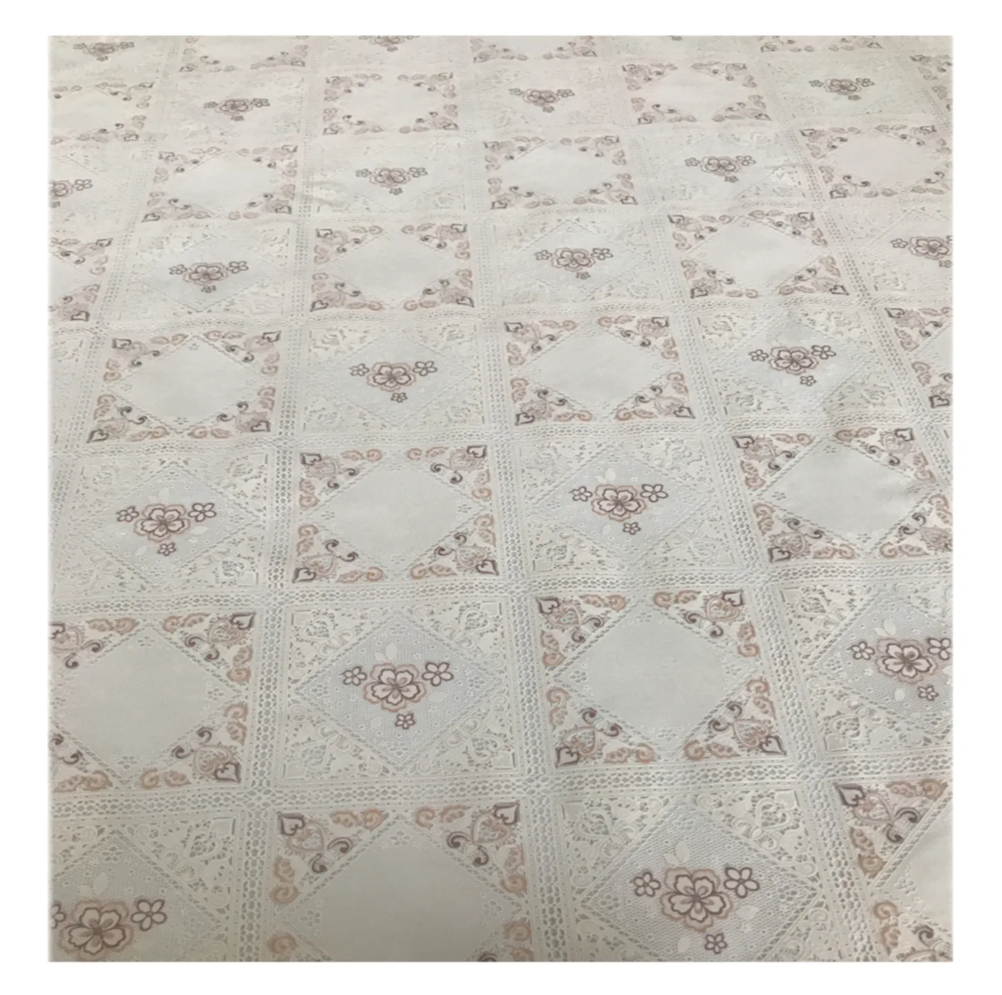 سفره 14 نفره مدل رویال طرح گیپور سایز 350×100 سانتی متر