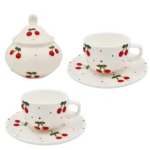 سرویس قهوه خوری ۶ پارچه مناسب برای 2 نفره مدل زرین کد 2435P6xalb