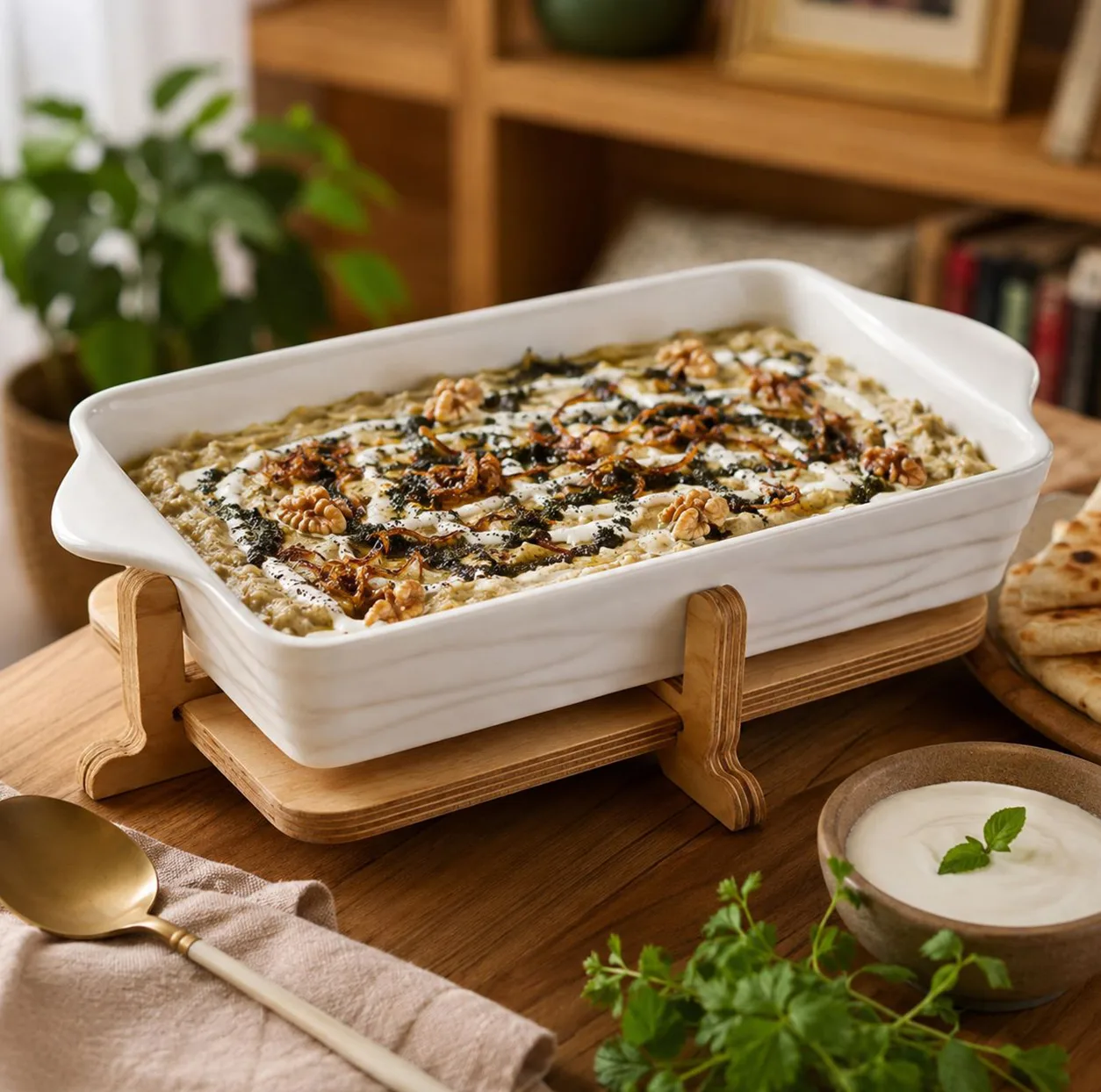 ظرف سرو مدل کلاسیک کد E-B-01 به همراه استند