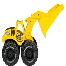 ماشین بازی کامیون راهسازی غیرکنترلی مدل HDT-Loader با بدنه پلاستیکی، در ابعاد 260×140×150 و مناسب 9 تا 10 سال