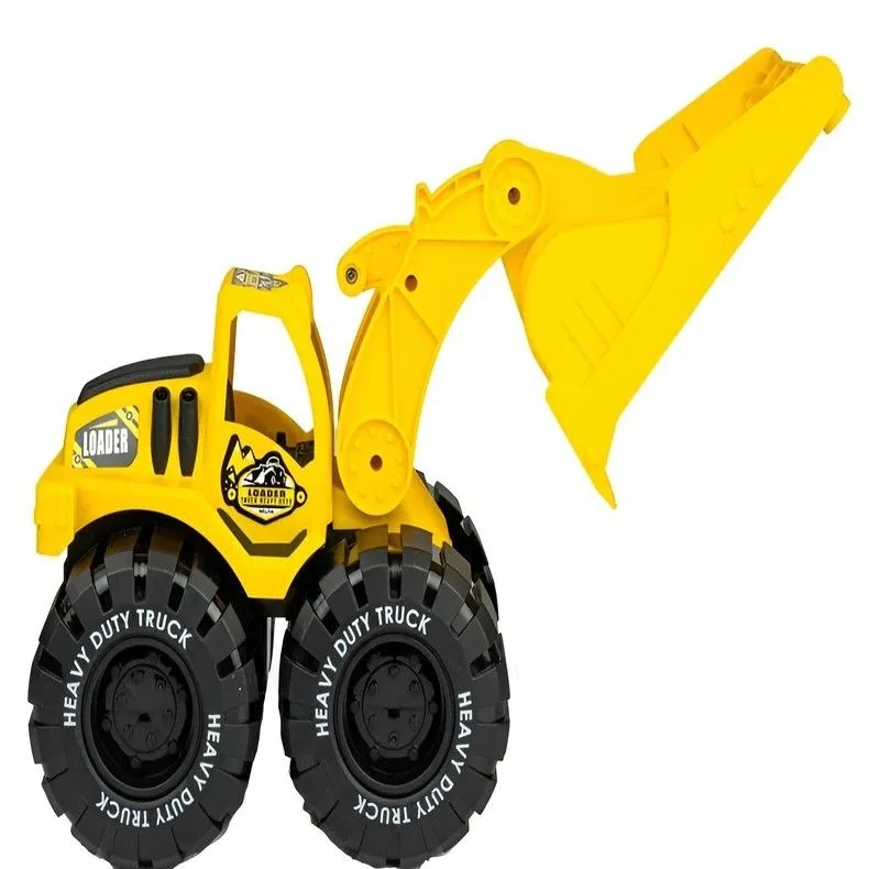 ماشین بازی کامیون راهسازی غیرکنترلی مدل HDT-Loader با بدنه پلاستیکی، در ابعاد 260×140×150 و مناسب 9 تا 10 سال